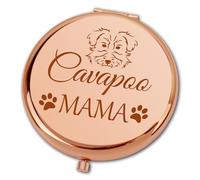 Ximalun Cavapoo Dog Gifts for Women Cavapoo Dog Mum Compact Makeup Mirror Cavapoo Dog Lovers Gift Dog Owner Gift for Women Birthday Christmas Mothers Day