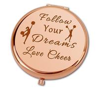 Ximalun Cheer Gift for Girls Compact Makeup Mirror for Cheerleader Cheer Team Gift Cheer Coach Gift Cheerleading Gift Christmas Birthday Gift Cheer Gifts for Cheerleader