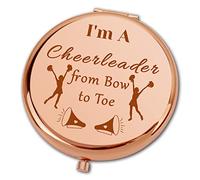 Ximalun Cheerleader Gifts for Women Girls Cheerleading Gift I'm A Cheerleader from Bow to Toe Compact Mirror Cheer Coach Gift Cheer Team Gift Christmas Birthday Gift Cheer Gift for Cheerleader