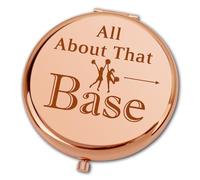 Ximalun Cheerleading Gifts for Girls Cheer Team Gifts All About That Base Compact Makeup Mirror Cheer Coach Gifts Christmas Birthday Graduation Gift Cheer Gifts for Cheerleaders