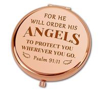 Ximalun Christian Gifts for Women Bible Verse Gift Compact Makeup Mirror for Her Sister Friend Daughter Granddaughter Baptism Gift Inspirational Religious Gift Christmas Birthday Gift