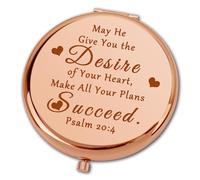 Ximalun Christian Gifts for Women Friends Compact Makeup Mirror for Sister Mother Daughter Granddaughter Niece Aunt Religious Gift Christmas Birthday Gift Baptism Gift for Girl