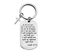 Ximalun Christian Gifts Keyring Bible Verse Keyring So Do Not Fear for I am With You Keyring Baptism Gifts Inspirational Religious Gifts Communion Gifts Christian Gifts for Women Men Girls Boys
