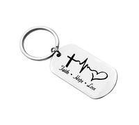 Ximalun Christian Gifts Keyring Inspirational Bible Verse Gifts Faith Hope Love Keyring Baptism Gifts Religious Gifts Birthday Christmas Communion Gifts Faith Gifts for Women Men