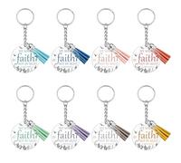 Ximalun Christian Religious Gifts for Women Faith Bible Verse Keyring with Scripture Quote Acrylic Church Gift for Women Men Baptism Easter Graduation Christmas Birthday Gift