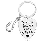 Ximalun Christmas Gifts for Him Boyfriend Fiance Husband You are the Greatest Catch of My Life Keyring Anniversary Fathers Day Valentines Day Gift Birthday Gifts for Men