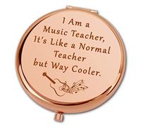 Ximalun Christmas Mirror Gifts for Music Teacher Compact Makeup Mirror for Teacher Appreciation Gift Leaving Retirement Birthday Teachers Day Gift Thank You Gift for Teacher
