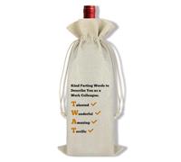 Ximalun Colleague Leaving Gifts New Job Gifts Wine Bag Retirement Gift for Women Men Drawstrings Wine Bags Goodbye Farewell Good Luck Presents for Coworkers, Friends, Employees,Colleague,Boss