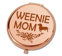 Ximalun Dachshund Gifts for Women Dachshund Dog Owner Gift Weiner Dog Mum Gift for Women Birthday Christmas Mothers Day Weenie Dog Mom Compact Makeup Mirror