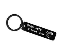 Ximalun Dad Keyring Gifts Fathers Day Gift Drive Safe Dad I Love You Keyring Gifts for Daddy Papa Father Christmas Valentines Birthday Gifts Trucker Dad Gifts Drive Safe Keyring for Dad