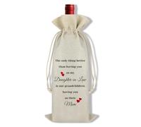 Ximalun Daughter in Law Gifts from Mother in Law Wine Bag Gift for Daughter in Law Wedding Gifts Mothers Day Christmas Birthday Gifts for Daughter in Law Wine Bottle Bag