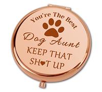 Ximalun Dog Aunt Gift Dog Lover Auntie Gift You’re The Best Dog Aunt Compact Makeup Mirror Dog Owner Gift Pet Owner Rescue Gift Mothers Day Christmas Birthday Gifts for Aunt