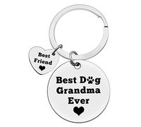 Ximalun Dog Grandma Gifts Keyring Best Dog Grandma Ever Keyring Christmas Birthday Gifts for Dog Grandma Mothers Day Gift Dog Lover Dog Owner Gifts for Grandma Grandmother Nana