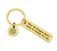 Ximalun Dungeon Master Gift Keyring When The Dungeon Master Smiles It's Already Too Late Keyring Dungeons and Dragons Gifts RPG Gift Gamer Gift Funny DND Gifts DM Fans Gift