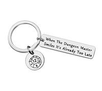Ximalun Dungeon Master Gifts Keyring DM Gift When The Dungeon Master Smiles It's Already Too Late Keyring Dungeons and Dragons Gift RPG Gift Gamer Gift Dungeon Masters Fans Gift