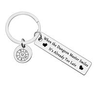 Ximalun Dungeons and Dragons Gift Dungeon Master Gift DM Gift When The Dungeon Master Smiles It's Already Too Late Keyring RPG Gamer Gift DND Player Gift Dungeons Geek Gift DM Fans Gift
