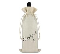 Ximalun Engagement Gift for Couples Wine Bag Engaged Gift for Him Her Friend Sister Fiance Daughter Son Wine Bottle Bag for Engaged Couple Bridal Shower Bride to Be Gift Engagement Party Ideas
