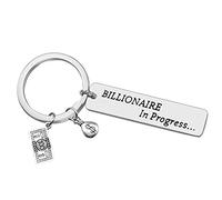 Ximalun Entrepreneur Gifts for Women Men Billionaire in Progress Keyring Boss Gifts Future Billionaire Gifts Business Owner Gifts Christmas Birthday Gifts