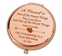 Ximalun Friendship Gifts for Women Girls Compact Makeup Mirror Gifts for Friends Female Bestie Graduation Going Away Thanksgiving Christmas Birthday Gifts for Best Friend