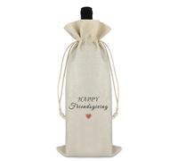 Ximalun Friendship Gifts for Women Men Wine Bag Friendsgiving Party Decorations Happy Friendsgiving Wine Gift Bag Thanksgiving Christmas Birthday Gift Friendsgiving Gift for Friends