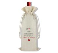 Ximalun Funny Bridesmaid Proposal Gifts Wine Bag Bridesmaid Gift from Bride Drawstring Wine Bottle Bag Bachelorette Party Decorations Bridal Shower Wedding Gift for Bridesmaid