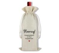 Ximalun Funny Engagement Gift Engagement Gifts for Him Her Couples Wedding Wine Bag Newly Engaged Gifts for Friend Couples Drawstring Bottle Bag Bride to Be Present Getting Engaged Present