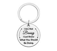 Ximalun Funny Gifts for Boss Manager Coworker I Am Not Bossy I Just Know What You Should Be Doing Keyring Sarcasm Gifts Christmas Birthday Gifts for Friends Family Mum Dad