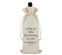 Ximalun Graduation Gifts for Him Her Wine Bag Graduation Gifts for Friends Daughter Son Sister Brother Boyfriend Girlfriend Wine Bottle Bag Congratulations Gifts for Graduate