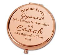 Ximalun Gymnastics Coach Gifts for Women Gymnast Coach Appreciation Gifts Compact Makeup Mirror for Coach Christmas Birthday Leaving Retirement Thank You Gift for Gymnastics Coach
