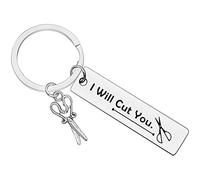Ximalun Hairdresser Keyring Hairdresser Gifts I Will Cut You Keyring Hair Stylist Gifts Cosmetology Graduation Gift Christmas Birthday Gift Hairdresser Gifts for Women Men