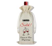 Ximalun Housewarming Gifts for New Home Wine Bag Housewarming Party Decorations Housewarming Return Wine Bottle Bag New Home Owner Gift Realtor Gift to Clients