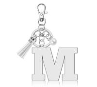 Ximalun Initial Letter Keyring for Women Alphabet Keyring Initial Letter A-Z Keyring Letter Tassel Charm Keyring Initial Letter Keyring for Purse Handbag Christmas Birthday Gift