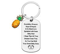 Ximalun IVF Gifts for Women IVF Infertility Gift IVF Pineapple Gifts Keyring Fertility Prayer Gift IVF Support Gift IVF Pregnant Wish Gift IVF Encouragement Gift IVF Gift for Infertility Mum