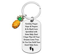 Ximalun IVF Infertility Gifts Keyring Fertility Prayer Gifts IVF Pineapple Gifts IVF Support Gift IVF Pregnant Wish Gift IVF Encouragement Gift IVF Gifts for Women