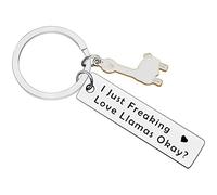 Ximalun Llama Gifts Llama Keyring I Just Freaking Love Llamas Okay Keyring Llamas Lover Gifts Christmas Birthday Gifts Alpaca Gifts for Women Girls Daughter Sister Friend