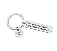 Ximalun Loss of Dad Memorial Gifts Sympathy Keyring Those We Love Don't Go Away They Walk Beside Us Every Day Keyring In Memory of Dad Gifts Remembrance Gifts Loss of Father Gifts