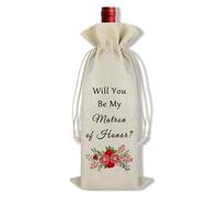 Ximalun Matron of Honor Gift Will You be My Matron of Honor Wine Bag Gift for Bridesmaid Proposal Gifts Bridal Shower Bachelorette Party Engagement Gift Wedding Gifts for Bridesmaid