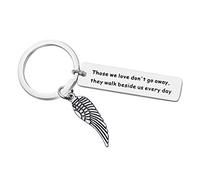 Ximalun Memorial Gifts Sympathy Keyring Those We Love Don't Go Away They Walk Beside Us Every Day Keyring Remembrance Gifts Sympathy Gifts for Loss of Loved