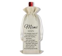 Ximalun Mimi Wine Bag Mimi Gifts for Grandma Mimi Christmas Birthday Gifts for Mimi Grandma Grandmother Nana Mother's Day Gifts Grandma Gifts from Grandchildren