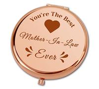 Ximalun Mother in Law Gifts Step Mum Gifts You're The Best Mother-In-Law Ever Compact Makeup Mirror Christmas Birthday Gifts Wedding Gifts for Mother in Law