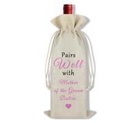 Ximalun Mother of The Groom Gifts Wine Bag Wedding Gifts for Mother of The Groom Pairs Well with Mother of The Groom Duties Wine Bag Wedding Gifts for Mum Mother in Law