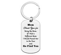 Ximalun Mum Gifts Keyring Thank You for Being My Mom Keyring Birthday Gifts for Mum Christmas Thanksgiving Mothers Day Gift for Mum from Daughter Son