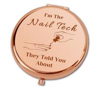 Ximalun Nail Tech Gifts for Women Nail Technician Gifts Compact Makeup Mirror for Nail Stylist Manicurist Gift Beautician Gift Graduation Christmas Birthday Gifts for Her