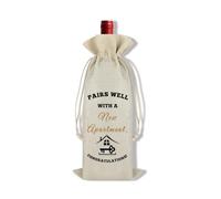 Ximalun New Home Gifts for Women Men Housewarming Gifts for Friends Family Couple Pairs Well with A New Apartment Wine Bag New Home Owner Gift Realtor Gift to Clients