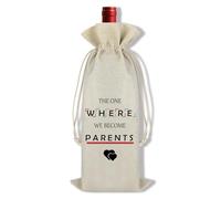 Ximalun New Parents Gift Wine Bag Pregnancy Announcement Gifts for Becoming Parents New Mum New Dad Gifts Parents to Be Gifts Funny Pregnancy Gifts for Parents Drawstring Wine Bottle Bag
