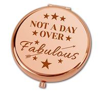 Ximalun Not a Day Over Fabulous Compact Makeup Mirror Christmas Birthday Gifts for Women Mum Sister Daughter Friend Granddaughter Niece BFF Aunt Wife Girlfriend Female Women Colleagues