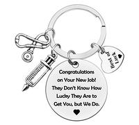 Ximalun Nurse Leaving Gifts for Colleague New Job Gifts for Nurse Congratulations on Your New Job Keyring Colleague Farewell Gifts Going Away Gifts Goodbye Gifts for Nurse Coworker