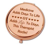 Ximalun Occupational Therapist Gift Occupational Therapy Student Graduation Gift Medicine Adds Days To Life OT Adds Life To Days Compact Mirror Occupational Therapist Appreciation Gift