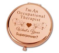 Ximalun Occupational Therapist Gifts OT Compact Makeup Mirror OT Assistant Gift Occupational Therapy Student Gift Graduation Christmas Birthday Thank You Gift for Occupational Therapist