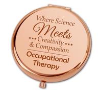 Ximalun Occupational Therapy Gifts for Women OT Compact Makeup Mirror Occupational Therapist Appreciation Gift OT Assistant Gift Occupational Therapy Student Gift